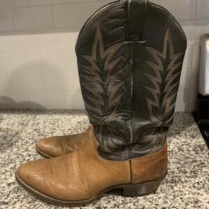 Vintage Justin Boots‎ Mens Size 10.5 D Leather Western Cowboy 2603 Made USA 90s